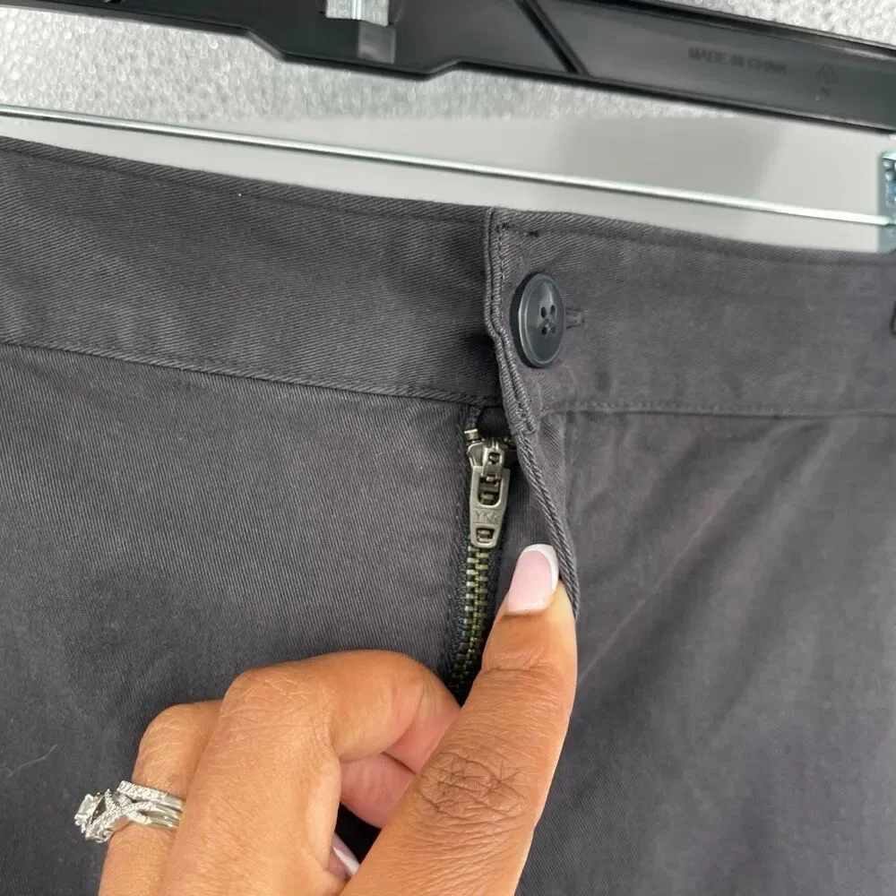 Abound High Rise Wide Leg Utility Pants Gray Stretch Cotton Plus Size 24